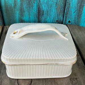 Vintage Austrian Porcelain Sardine Box With Lid